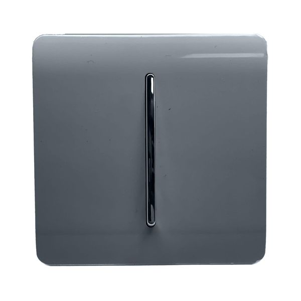 Trendi Switch Fan Isolator 10A Triple Pole Chrome Rocker Switch in Warm Grey