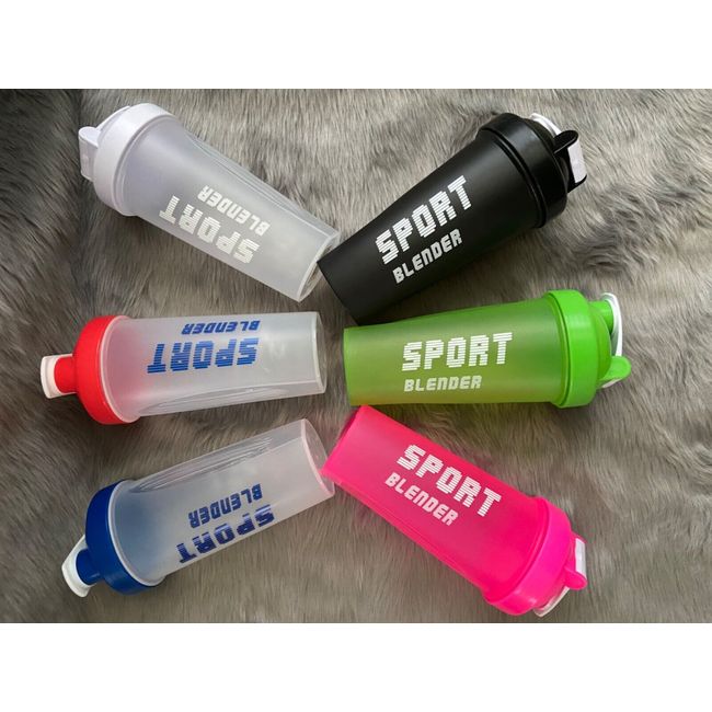 Lot of 6 GENUINE Blender Bottle Protein Shakers w/ Whisks/Balls NICE!