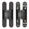 Alamic Invisible Hinges Concealed Door Hinge Heavy Duty Hidden Hinge 3-D Adjustable - Black -1 Pair