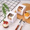 SUPERFA 24Pcs Single Cupcake Boxes with Window for Home Baking and Cake Shop (White)