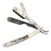 Classic Samurai CS-102 Stainless Steel Professional Barber Straight Edge Razor with 15 Astra Double Edge Razor Blades (Silver + 15 Astra Blades)
