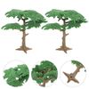 Housoutil Miniature Landscape Model Trees with Base, 3PCS Artificial Pine Tree, Micro Bushe for DIY Scenery Craft Project