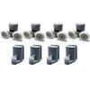 Smooth 4x Twin Top Double 4x bottom hooks Shower Door Rollers/Runners 25mm wheels Diameter