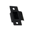 Strike Plate Matt Black Latch Door Frame + Dust Box + Matching Screws (5)