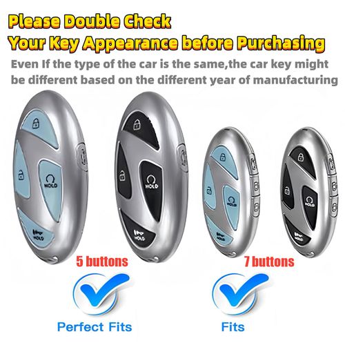 RFSRZ Fits for Hyundai Key Fob Cover with keychian,TPU Waterproof Protector Key Case Compatible with Ioniq 6 Grandeur GN7 KONA 2023 2024 Smart Remote Key (White-5 Buttons)