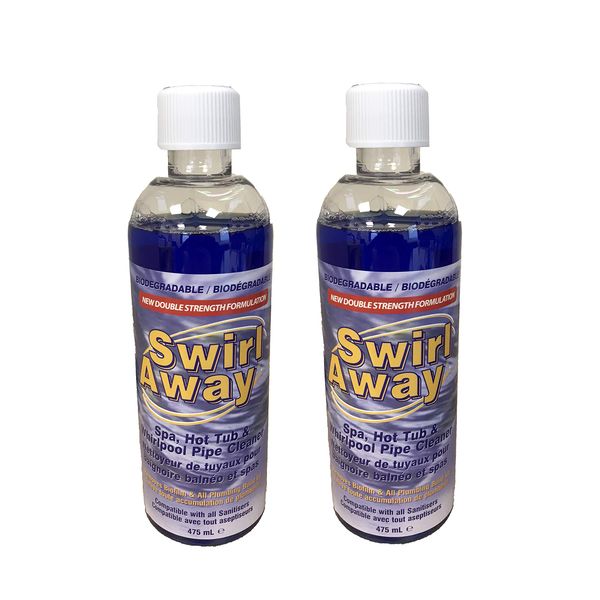 2 x Swirl Away Spa, Hot Tub & Whirlpool Pipe Cleaner - New Double Strength