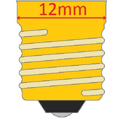 CEC Industries #509K Bulbs, 24 V, 4.32 W, E12 Base, G-6 Shape (Box of 10)