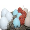 12- 2.5" White Eggs Wood Eggs Easter Eggs Chicken Eggs Decor Eggs Pretend Play