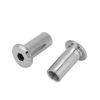 Hilitand Flat Hex Nuts, M6 M8 Iron Plated Nickle Flat Nuts Round Head Hex Nut Hex Socket Screw Inserts Threaded Insert Nuts (M8X15 30PCS)