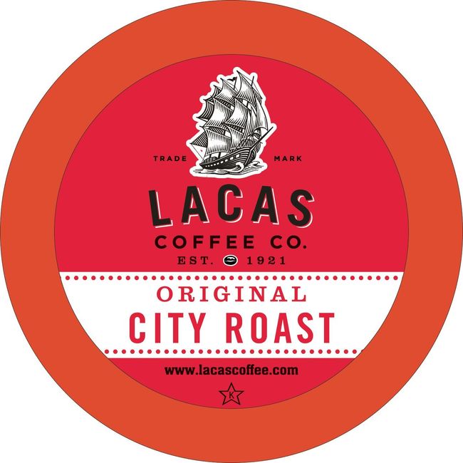 Lacas Coffee Single Cups, 24 Count (Original City Roast)