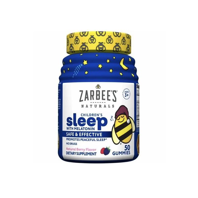 Zarbee's Naturals Children's Sleep Supplement Gummies with Melatonin Berry 50 Ct