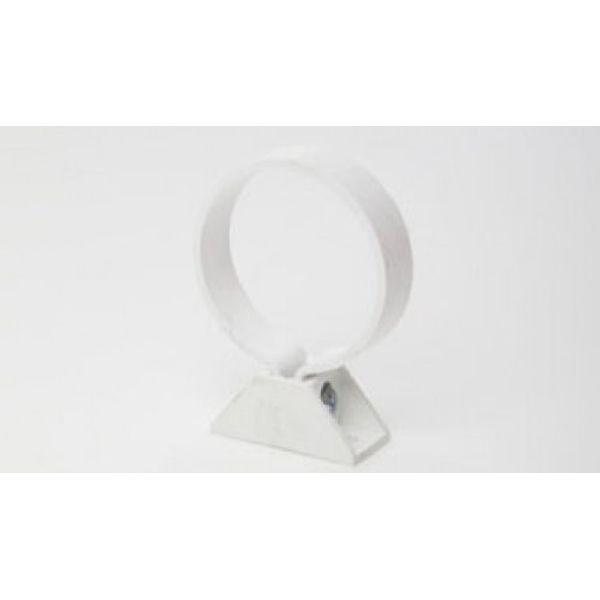 POLYPIPE RR152 White Pipe Clip and Backplate for 68mm Round downpipe (Pack of 2)