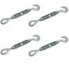 3/4" x 6" Turnbuckle HOOK EYE Pulley Galvanized Drop Forge 3000 Lb Capacity 4Pcs