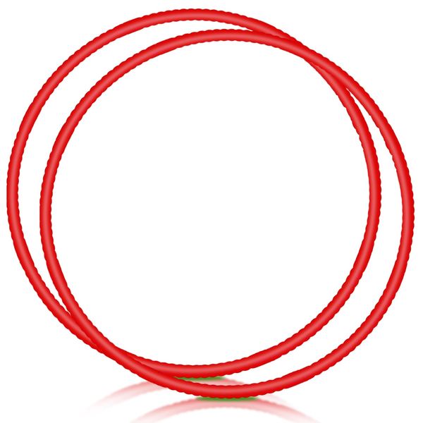 WinnerWhy 2 Pcs Toy Hoop Exercise Hoop Detachable Adjustable Plastic Hoop Playground Equipment for School Colored Hoop Circles Exercise Ring for Teens Dog Agility Equipment(Red,20 Inch)