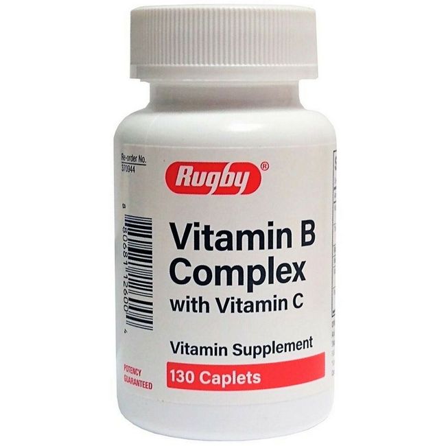 Rugby Total B COMPLEX plus Vitamin C 130ct Caplets ^