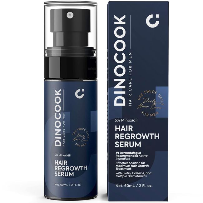 Minoxidil for Men Hair Regrowth Treatment - 5% Minoxidil Extra Strength Hair Growth Serum for Men and Women, Hair Growth Serum Spray with DHT Blocker to Stop Hair Loss and Thinning (Minoxidil Spray)