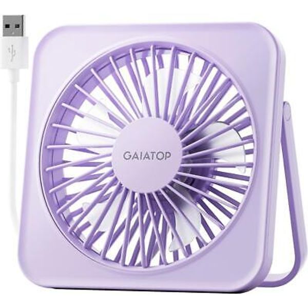 Gaiatop USB Desk Fan, 5 Inch Personal Fan Small Portable Table Fan With 180° 3