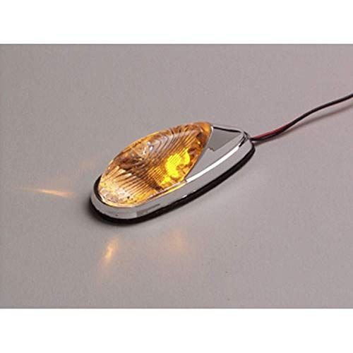 K&S LED Marker Lights ; Mini-Flush Mt. Chrome Body ; Amber (1 Led) W - 25-9503B