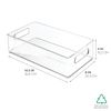 Clear Plastic Storage Bin with Handles for Pantry Refrigerator Organization 8...