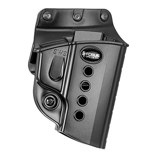 Fobus E2 Belt Holster, Fits Walther PPS/S&W Shield, Right Hand, Kydex, Black