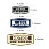 Fancy Notice Do Not Block Door Sign (Brushed Gold) - Large