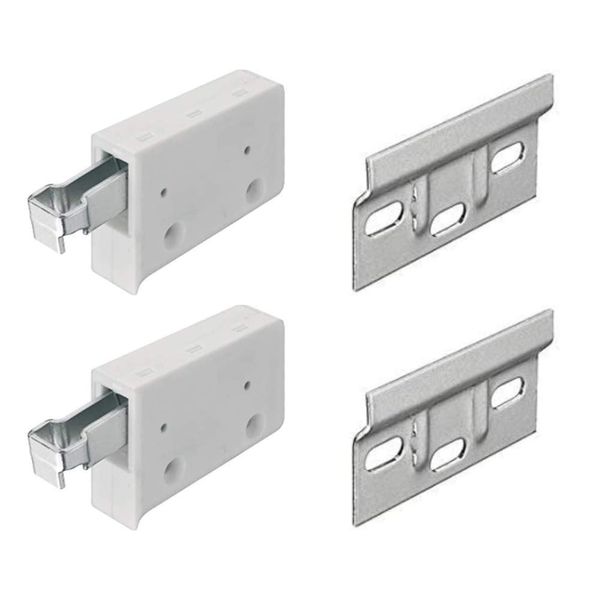 Hanging Bracket + Wall Hanger Plate 63mm Kitchen Cabinet Cupboard Wall Mounting & Overhead Wall Hanging 150kg Load Capacity x2