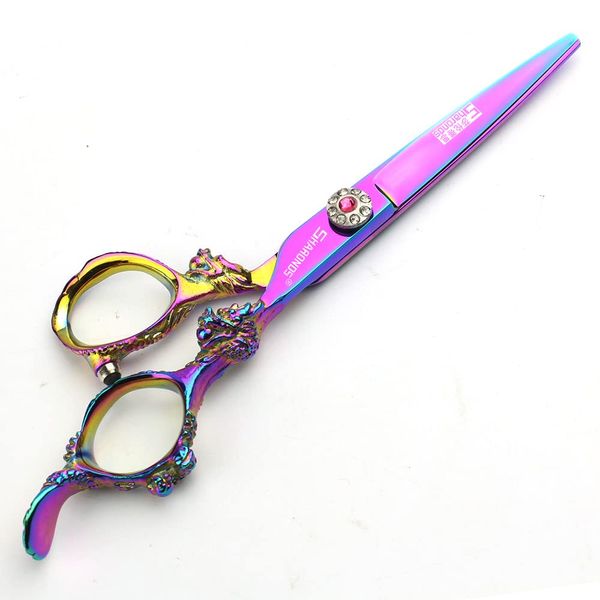 6" Professional Hairdressing Scissors Set, Hair Clipper/Household Stainless Steel Hair Clipper (6" Color Set)