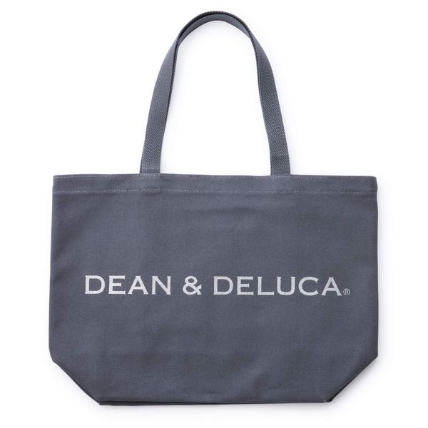 Dean & Deluca Tote Bag, Large, Charcoal Gray, Women's, Men's, Solid, Practical Mother's Bag, Foldable, Eco Bag, 17.7 x 5.1 x 12.6 inches (45 x 13 x 32 cm)