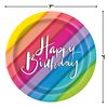 Unique 73124 7" Dessert Plates | Balloons and Rainbow Theme, Multi