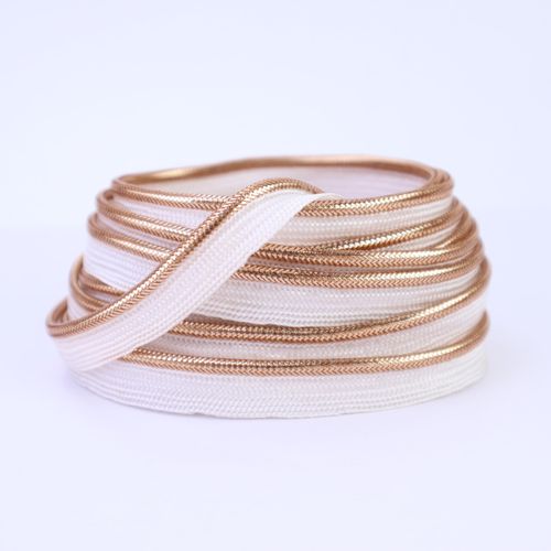 Rose Golden Piping Trim with Metallic Lip Welting 0.4inch/1cm Bias Tape Trim for Sewing Home Decor 5 Yards