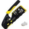 80024 Ratcheting Data Cable and RJ45 Crimp Tool with CAT6 Plug 50-Pack, Pass Thr