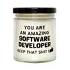 Christmas Software Developer Candle Gifts, Software Developer You are an Amazing, Keep That Shit up! Custom Name Software Developer People for Coworkers, Graduation Software Developer Xmas Retirement