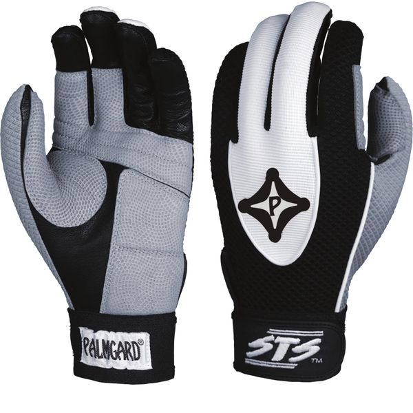 Palmgard STS Adult Batting Glove - Small, Black/Grey