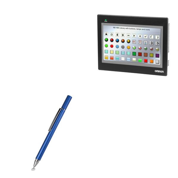 BoxWave Stylus Pen Compatible with Omron Basic Programmable Terminal TW01B - FineTouch Capacitive Stylus, Super Precise Stylus Pen - Lunar Blue