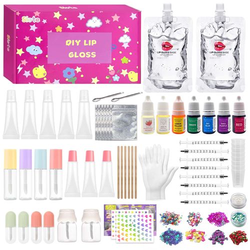 Lip Gloss Making Kit, 70PCS Diy Lip Gloss Kit, Beginner Lip Gloss Set, Make Your Own Lip Gloss Kit, Glitter Lip Gloss, Lip Gloss Kit for Girls, Lipgloss Sets for Girls Gifts