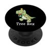 Tree Rex Xmas Dinosaur Wrapped Gift Christmas Tree Lights PopSockets mit austauschbarem PopGrip