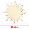 Holz Sonne - 3-50cm - Deko Basteln, Größe:6cm, Pack mit:10 Stück