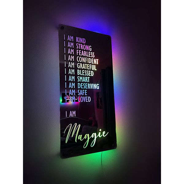 Custom Name Affirmations Mirror | Gift For Kids