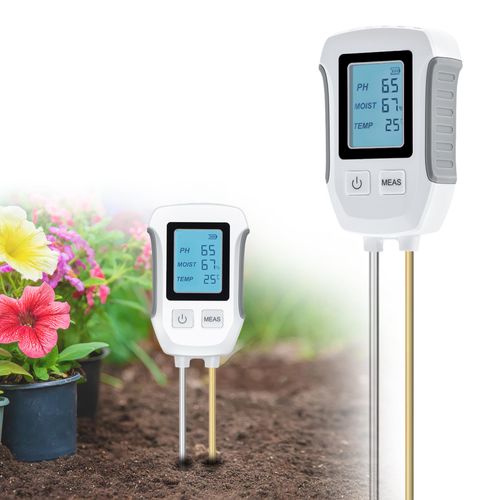 Wigearss 3 in 1 Soil Meter, Digital PH Soil Tester, Moisture and Moisture Tester with Backlit LCD Display for Gardening, Agriculture, Outdoor Plants