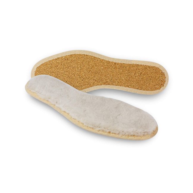 Pedag Pascha | Genuine Sheepskin Shearling Insole | Handmade in Germany | Natural Cork Insulation | Perfect for Warmth & Comfort | 1 Pair | Women US 11/ Men 8/ EU 41