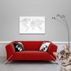 Poster World Map Polygon with Accessory Item