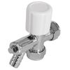 SPARES2GO Thermostatic Radiator Valve Valves Chrome with Drain Off Lockshield