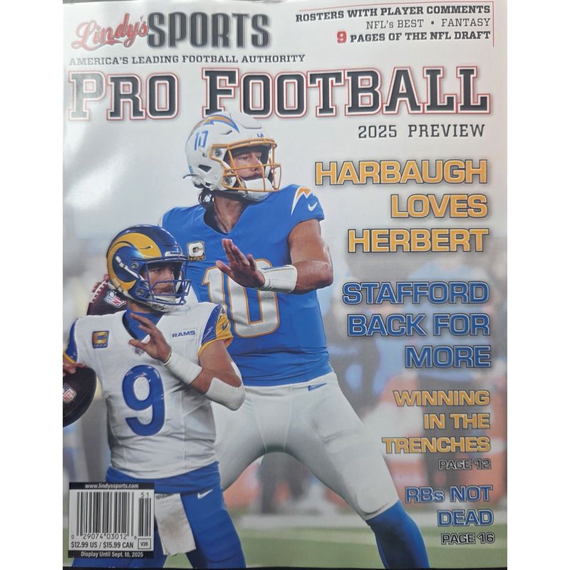 LINDY'S PRO FOOTBALL 2025 PREVIEW MAGAZINE - BRAND NEW - Online ...