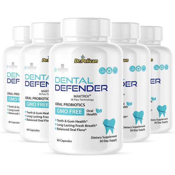 Dental Defender- Oral Support- 5 Bottles- 300 Capsules