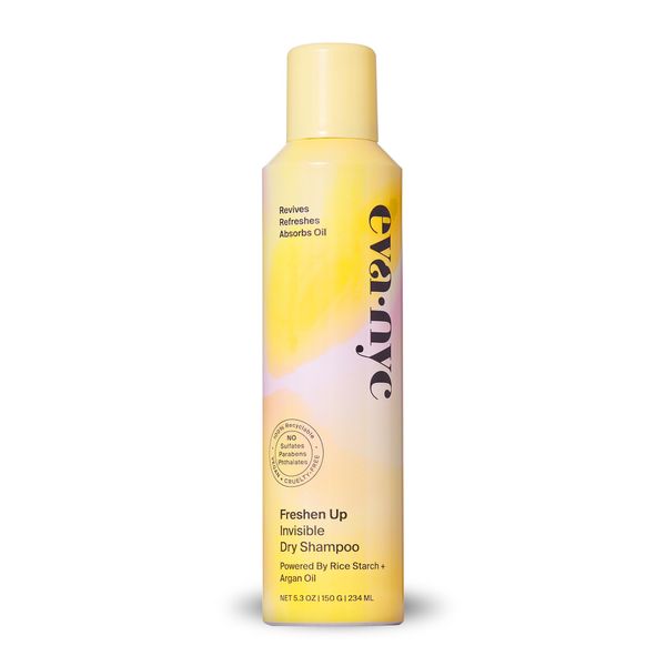Eva NYC Freshen Up Invisible Dry Shampoo, Cleansing Dry Shampoo for Women of All Hair Types, Non Toxic Shampoo with Argan Oil & Rice Starch, GMO-Free Hair Dry Shampoo, Leaves No White Residue, 5.3 oz