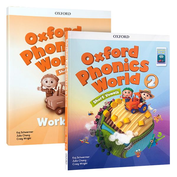 新版OPW 牛津英语自然拼读世界教材2级别含APP Oxford Phonics World 2级别课本+练习册 字母发音A-Z牛津少儿小学英语英文原版书籍 英文版
