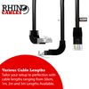 rhinocables RJ45 Network Cable Right Angle to Right Angle 90 Degree CAT5e Ethernet Network Lead (1m)