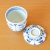 Chawan Mushi Dish, Set of 3, Dinnerware Set, Arita Ware, Split Flowers, Outer Lid