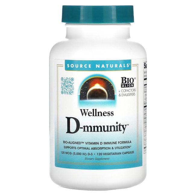 Wellness D-mmunity, 5,000 IU, 120 Vegetarian Capsules (2,500 IU per Capsule)