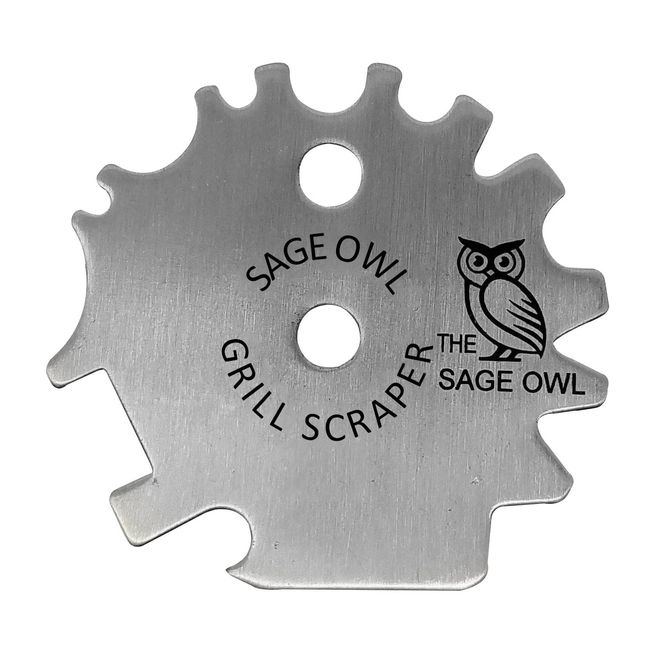 Sage Owl BBQ Grill Scraper for Outdoor Grill - Kitchen Gadgets Stocking Stuffers - Grill Cleaning Tool for Griddle, Grill Brush Alternative - Unique Gifts for Men Who Have Everything